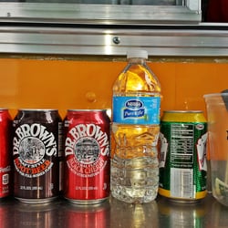 Hungry Bros - Drink selection. Note and most importantly Dr. Browns root beer & black cherry soda. Also, Ale 8.