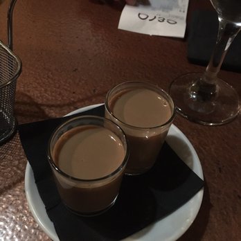 Cera 23 - Complimentary chocolate liquor drink - a bit too sweet for us - Spanish Near Me - Barcelona, B
