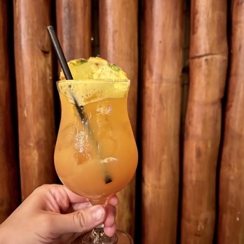The Beach House - Virgin Monkeypod Mai Tai (govinda's fresh pog juice, fresh-squeezed lime, macadamia nut orgeat, honey-lilikoi foam) - Asian Fusion Near Me - Koloa, Hawaii