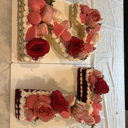 Frosting Dreams And All The Things - 27 number cake. 2 is a white cake and the 7 was red velvet.