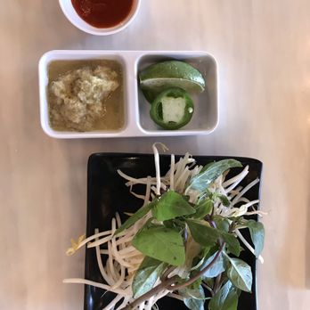 Pho Ga - Ginger oil sauce for chicken pho. Basil and sprouts for beef pho. - Vietnamese Near Me - San Francisco, California