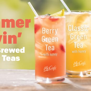 McDonald's - two glasses of fresh brewed green tea - Fast Food Near Me - Katy, Texas McDonald's - two glasses of fresh brewed green tea - Fast Food Near Me - Katy, Texas