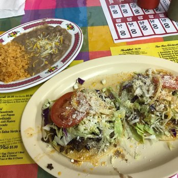 Esperanza's Cocina - 2 tostada special (one chicken, one picodillo) w/rice and beans/ - Mexican Near Me - Fresno, California