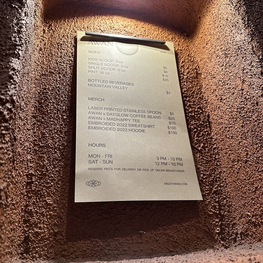 AWAN - Menu - Ice Cream & Frozen Yogurt Near Me - West Hollywood, California AWAN - Menu - Ice Cream & Frozen Yogurt Near Me - West Hollywood, California