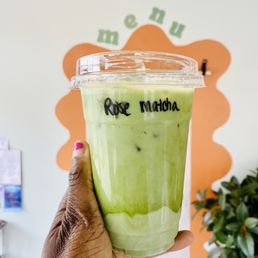 Rose Matcha Latte