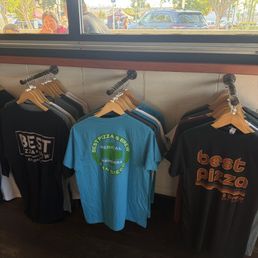 Had really cool merch and a deal where you get a free slice with an $8 shirt! Can't beat that! Had really cool merch and a deal where you get a free slice with an $8 shirt! Can't beat that!