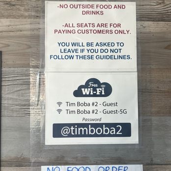 Tim Boba - WiFi - Bubble Tea Near Me - Riverside, California