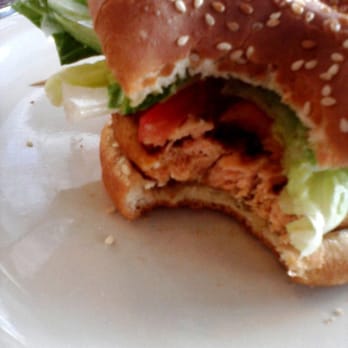 Original Pollo - the salmon burger....delicious!!!!!! - American Near Me - Berkeley, California