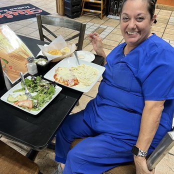 Luigi’s Italian Restaurant - Alfredo noodles with homemade Alfredo sauce , chicken parmesan with homered marinara sauce and a happy appetite. Lol - Italian Near Me - Uvalde, Texas
