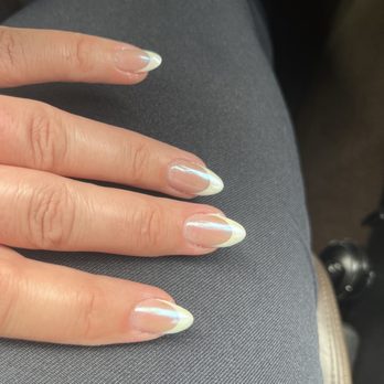 Wayside Nails - French tip overlay with chrome - Nail Salons Near Me - Houston, Texas Wayside Nails - French tip overlay with chrome - Nail Salons Near Me - Houston, Texas