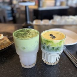 Mango Sticky Rice Matcha and Coconut Matcha
