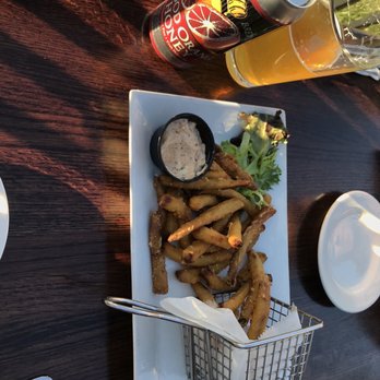 Wixom Station - Blood Orange Honey ale and Fried Pickles - Seafood Near Me - Wixom, Michigan