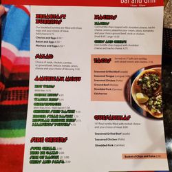 Winners Horseshoe Park - Front menu