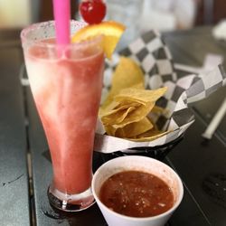 Retro Mexican Cuisine - Foxxy Margarita (strawberry, mango, coconut)