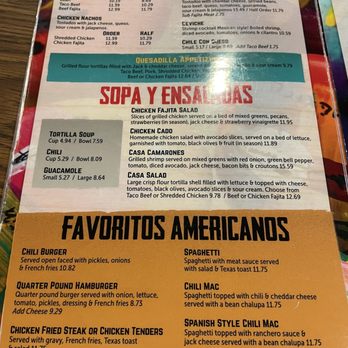 Casa De Castillo - Salads and American favorites. Nachos. - Mexican Near Me - Waco, Texas