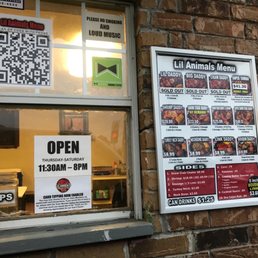 a window with a qr code on it