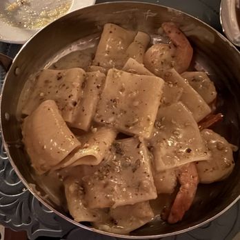 Pane e Vino - Pistachio & cream sauce w/ shrimp - Italian Near Me - Miami Beach, Florida