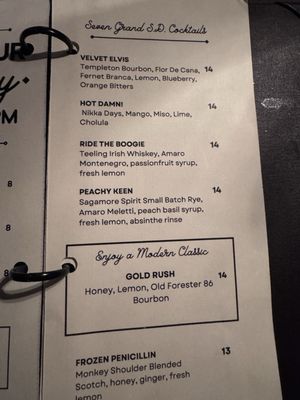 Menu photo 5 Seven Grand San Diego, CA
