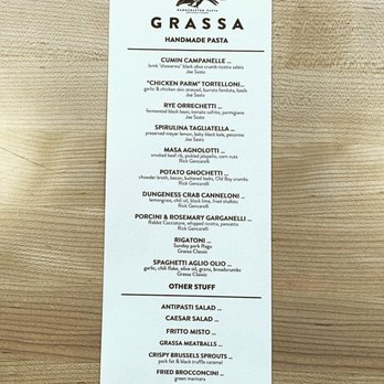 Grassa - Sneak peak at the menu for Jan 11-12 for the Joe Sasto event. - Italian Near Me - Portland, Oregon Grassa - Sneak peak at the menu for Jan 11-12 for the Joe Sasto event. - Italian Near Me - Portland, Oregon