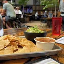 Guac and chips and salsa