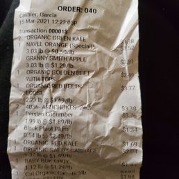 the receipt for the order the receipt for the order