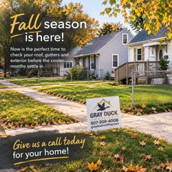 Gray Duck Roofing - Fall has arrived in the neighborhood! Give us a call today!
507-208-4008