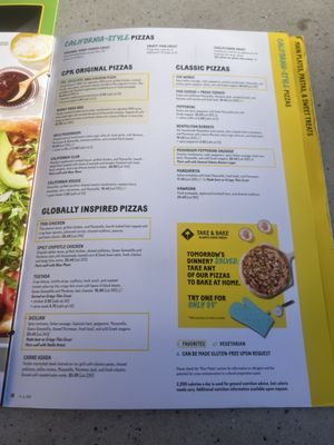 Menu photo 6 California Pizza Kitchen Pleasanton, CA