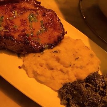 The Dead Fish - Ribeye steak,mashed potatoes and spinach - Seafood Near Me - Crockett, California The Dead Fish - Ribeye steak,mashed potatoes and spinach - Seafood Near Me - Crockett, California