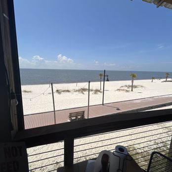 The Reef - Beach view from the patio. - Seafood Near Me - Biloxi, Mississippi The Reef - Beach view from the patio. - Seafood Near Me - Biloxi, Mississippi