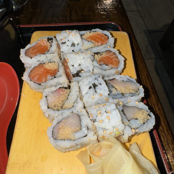 Wagaya - Westside - Top- Crunchy Salmon Roll, bottom- Crunchy Yellowtail Roll - Sushi Bars Near Me - Atlanta, Georgia Wagaya - Westside - Top- Crunchy Salmon Roll, bottom- Crunchy Yellowtail Roll - Sushi Bars Near Me - Atlanta, Georgia