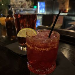 Spicy Hibiscus Marg & Uncle John's Cider Spicy Hibiscus Marg & Uncle John's Cider