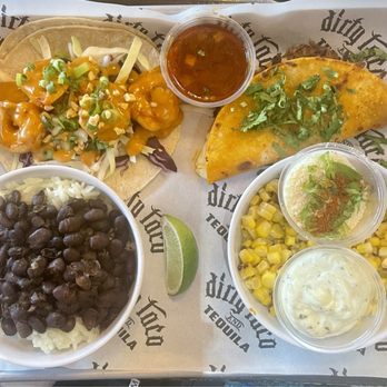 Dirty Taco and Tequila - Woodbury - Vietnamese shrimp and Birria tacos with rice & beans and street corn - my favorite Dirty Taco combo - Tacos Near Me - Woodbury, New York Dirty Taco and Tequila - Woodbury - Vietnamese shrimp and Birria tacos with rice & beans and street corn - my favorite Dirty Taco combo - Tacos Near Me - Woodbury, New York