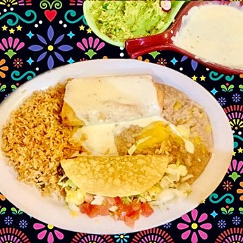 La Marimba Cocina Mexicana - Grande Combination Choose 2 Taco Beef Queso Dip Guacamole Beans Rice Chimichanga - Mexican Near Me - Rockledge, Florida La Marimba Cocina Mexicana - Grande Combination Choose 2 Taco Beef Queso Dip Guacamole Beans Rice Chimichanga - Mexican Near Me - Rockledge, Florida