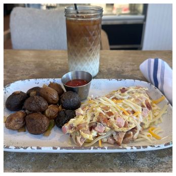 What a Dish Cafe & Catering - Country Omelette Potatoes Ice Latte - Caterers Near Me - Dana Point, California What a Dish Cafe & Catering - Country Omelette Potatoes Ice Latte - Caterers Near Me - Dana Point, California