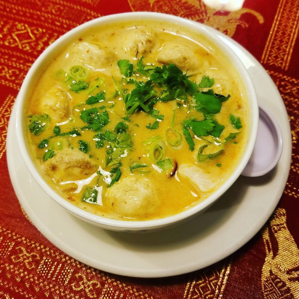 Thai Thip Restaurant - Tom Kha Soup with Chicken - Thai Near Me - Hurst, Texas