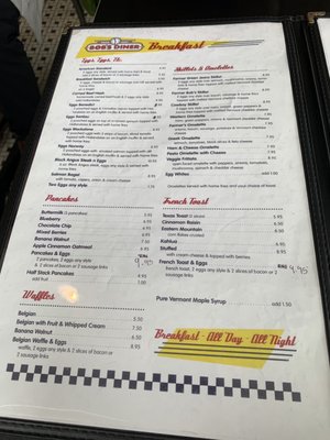 Menu photo 6 Bob's Diner Manchester Center, VT