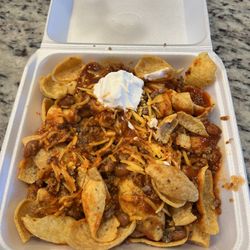 Red Chile Frito Pie.
