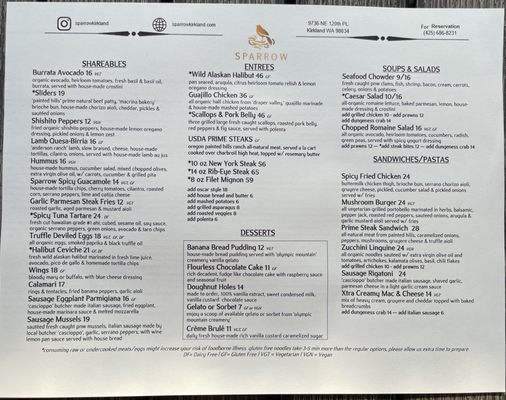 Menu photo 4 Sparrow Kirkland, WA Menu photo 4 Sparrow Kirkland, WA