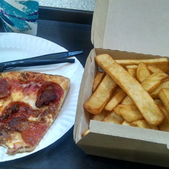 Italian Gardens - Half-eaten pizza with my fresh fries - Italian Near Me - Towson, Maryland Italian Gardens - Half-eaten pizza with my fresh fries - Italian Near Me - Towson, Maryland