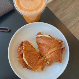 Bacon Egg Cheese Croissant Sandwich