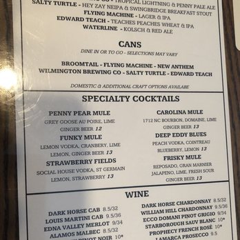 Copper Penny - Drink menu - American Near Me - Wilmington, North Carolina