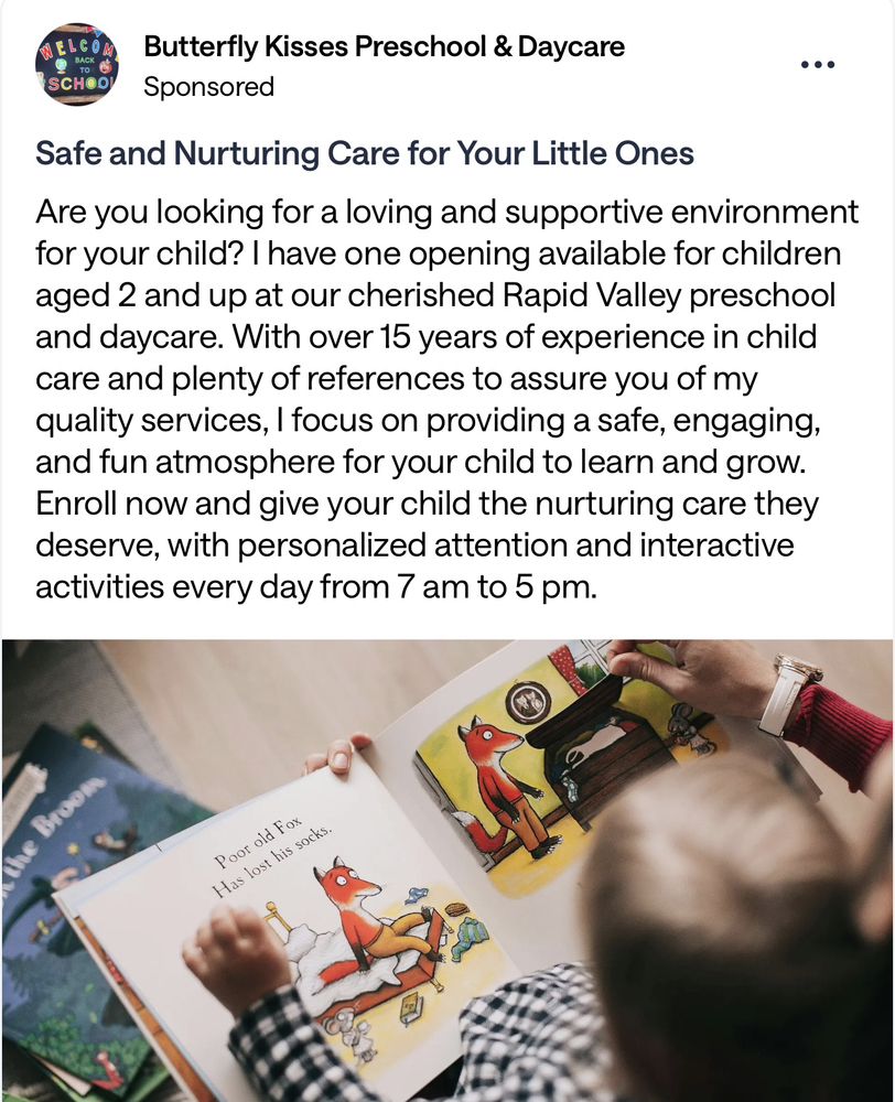 Butterfly Kisses Preschool & Daycare - childcare center in Rapid City, SD