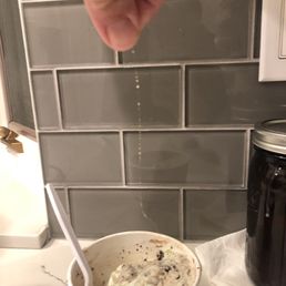 Long hair mixed in my ice cream. Long hair mixed in my ice cream.