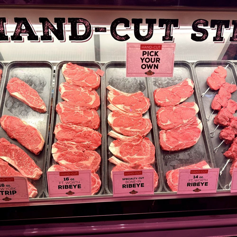 Display case where you can choose your steak! Display case where you can choose your steak!
