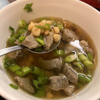 Slackers Quality Grub - Corn soup with lamb. - Burgers Near Me - Page, Arizona