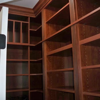 Affordable Custom Closets - Pantry with Fluted Molding and Crown in Cognac - Aurora, Il - General Contractors Near Me - Aurora, Illinois Affordable Custom Closets - Pantry with Fluted Molding and Crown in Cognac - Aurora, Il - General Contractors Near Me - Aurora, Illinois