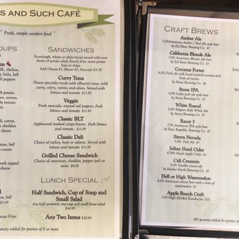 Soups & Such Cafe' - Menu as of 11/2019 - Sandwiches Near Me - Julian, California Soups & Such Cafe' - Menu as of 11/2019 - Sandwiches Near Me - Julian, California