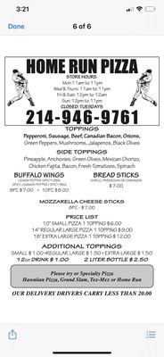 Menu photo 5 Home Run Pizza Dallas, TX Menu photo 5 Home Run Pizza Dallas, TX