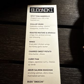 Budonoki - Menu - Izakaya Near Me - Los Angeles, California