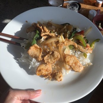 Roi Siam - 70. Pad Gra Prao with chicken and jasmine rice - Thai Near Me - Union City, New Jersey